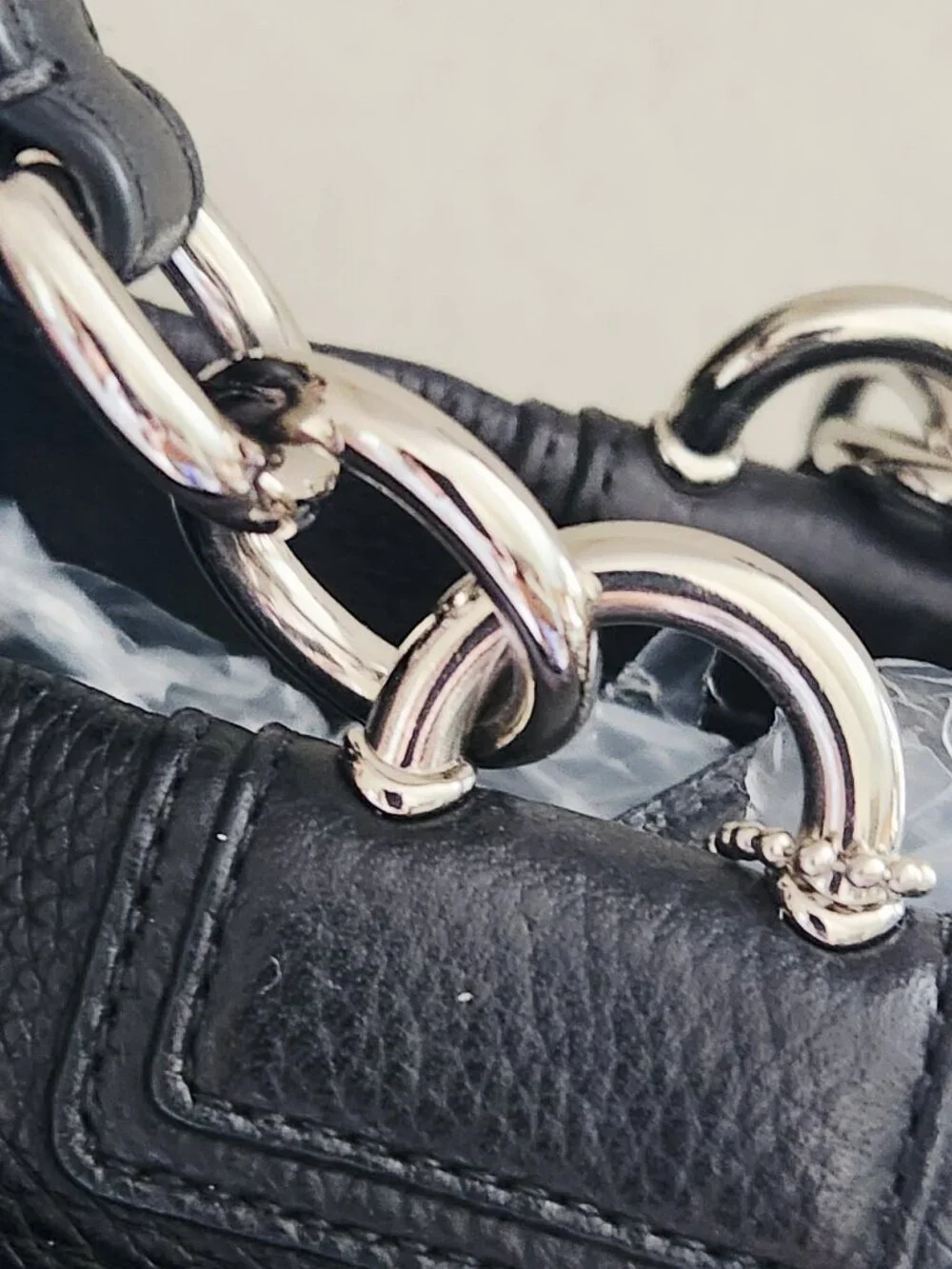 Euc Coach Black Leather Shoulder Bag Purse